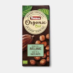 Torras Organic Bio Ciocolată neagră organică 70% cu alune 100 g