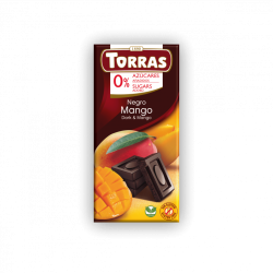 Torras Ciocolată neagră fără zahăr cu mango 75 g