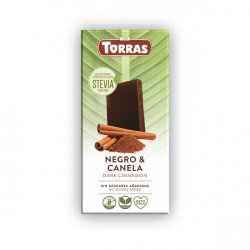 Torras Ciocolată neagră cu scorțișoară și Stevia 125 g