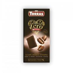 Torras Ciocolată neagră 72% cu cafea arabă fără zahăr 100 g