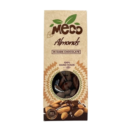 MIGDALE ÎNVELITE ÎN CIOCOLATĂ NEAGRĂ, 100 g