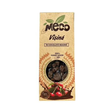 Vișini uscate învelite în ciocolată neagră, 100 g