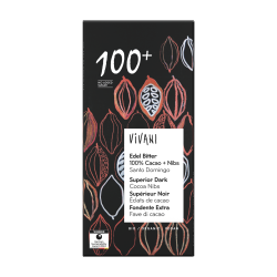 Vivani Ciocolată neagră 100% Organic Bio