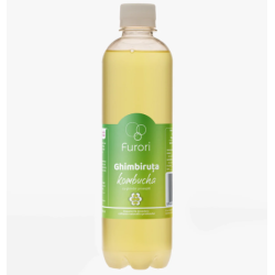 Băutură răcoritoare pe bază de Kombucha cu ghimbir și miere, 500 ml
