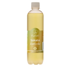 ăutură răcoritoare acidulată pe bază de Kombucha, cu aromă naturală de soc și miere, 500 ml