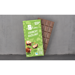 iChoc Ciocolată cu lapte Crunchy Hazelnut 80 g Vegan