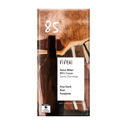 Vivani Ciocolată fină amară 85% cacao Cacao Santo Domingo | vegan  Organic Bio