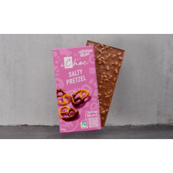 iChoc Ciocolată cu lapte Salty Pretzel 80 g Vegan