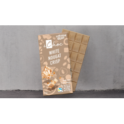 iChoc Ciocolată alba  White Nougat Crisp 80 g Vegan