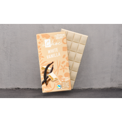 iChoc Alba Ciocolată cu lapte White Vanilla 80 g Vegan