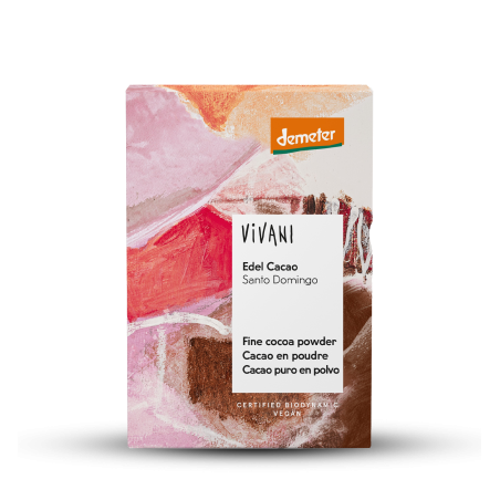 Vivani Pudră fină de cacao, cu conținut redus de grăsimi  Organic Bio
