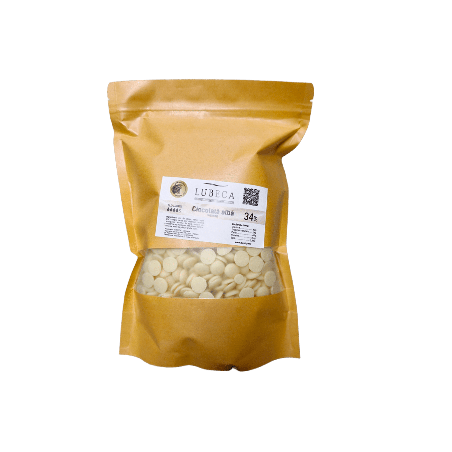 Ciocolata Alba cu un continut de 34% unt de cacao si extract natural de vanilie 250g