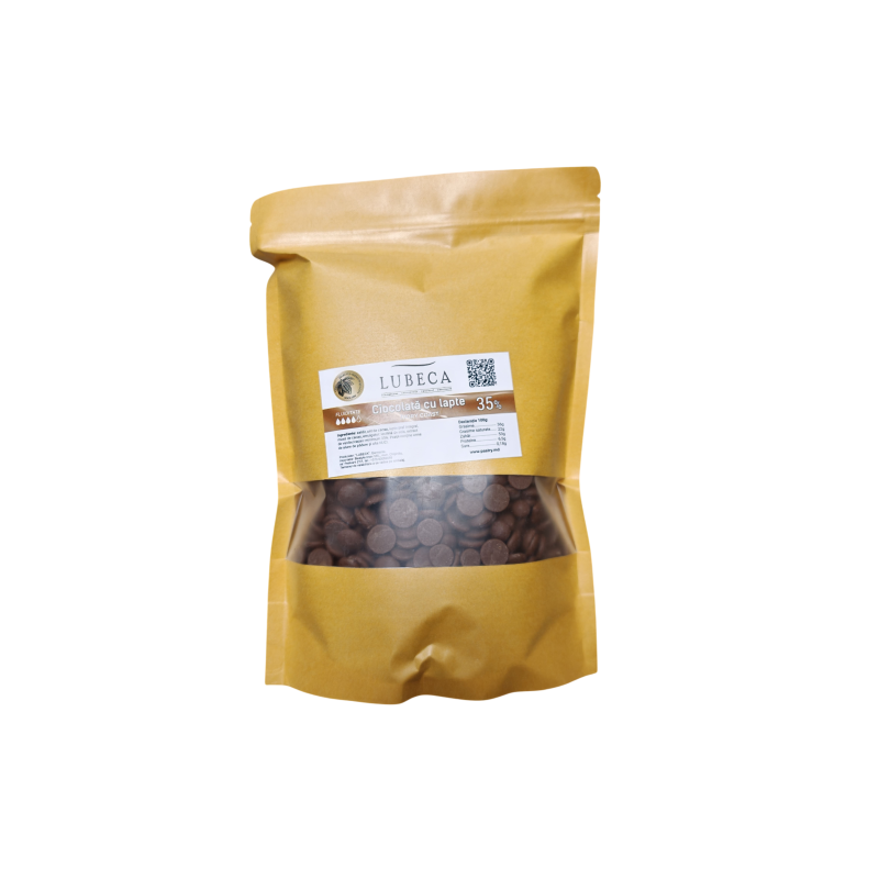 Ciocolata cu lapte de 35% de cacao si extract natural de vanilie 500g