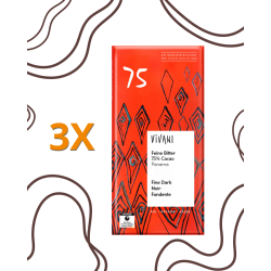 3X Vivani Ciocolată neagră fină 75% cacao
