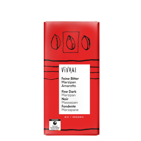 Vivani Marțipan fin amar Amaretto 60% cacao Santo Domingo  Organic Bio