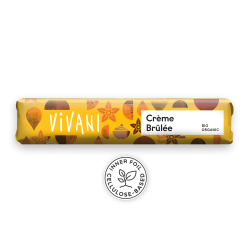 Vivani   Baton Crème Brûlée Cu cremă de lapte și caramel  Organic Bio