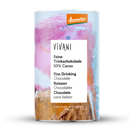 VivaniCiocolată Fină de Băut 50% Cacao | Demeter | vegan  Organic Bio
